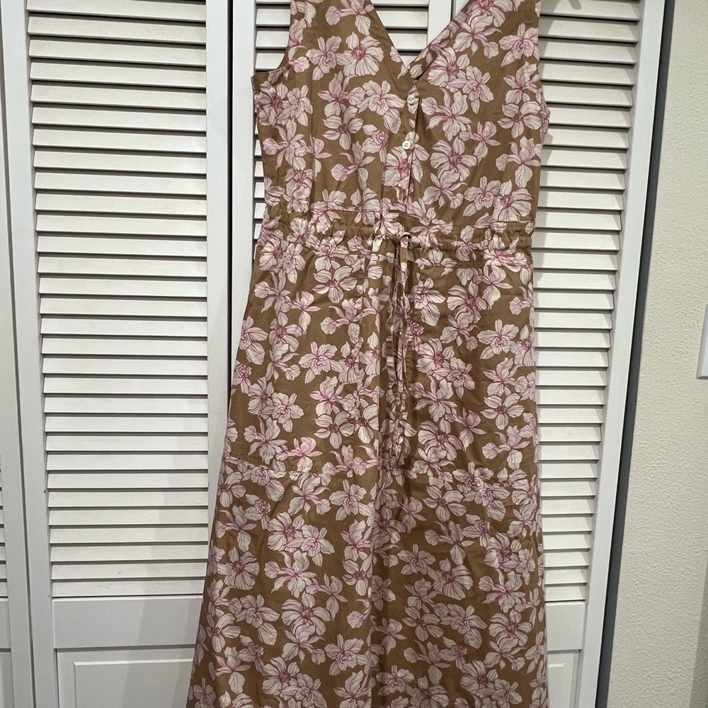 GAP Brown and Pink Floral Maxi Dress